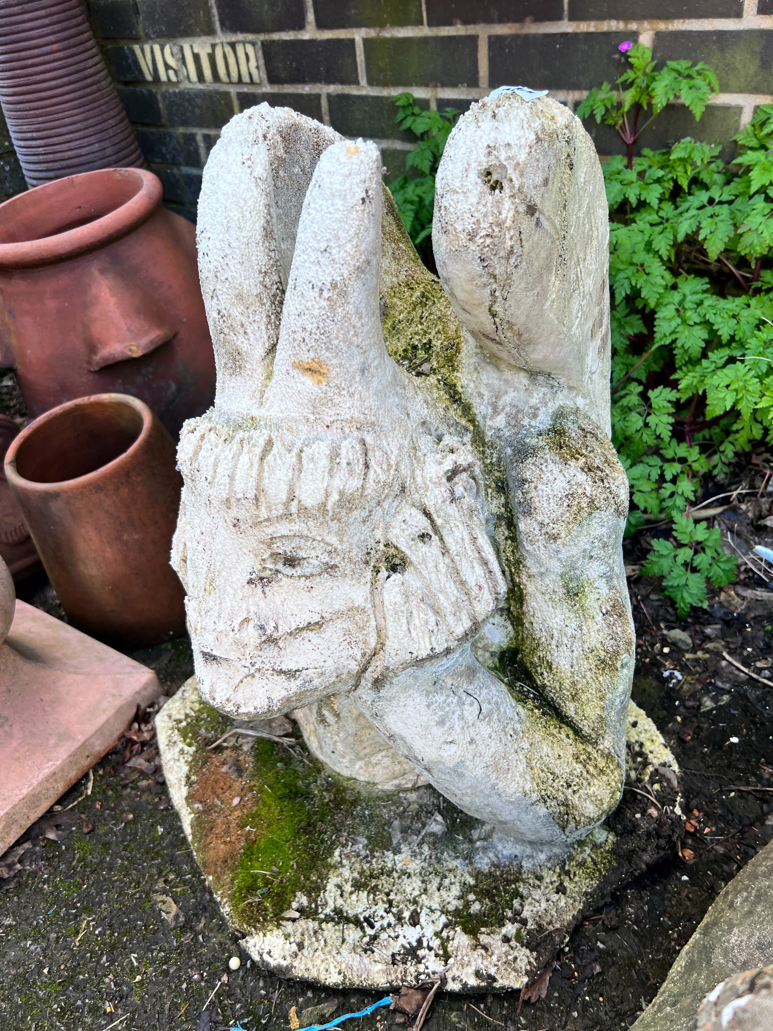 A reconstituted stone gargoyle ornament, height 56cm *Please note the sale commences at 9am.